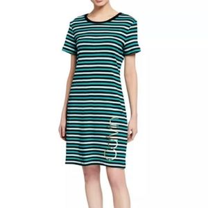Calvin Klein NWT t-shirt dress stripes green